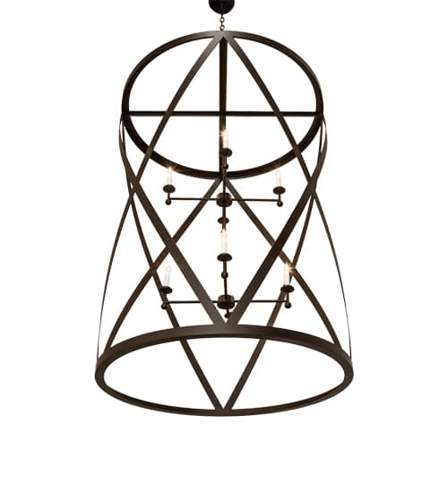 8 Light 42" Wide Taper Candle Pendant