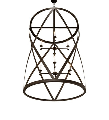 8 Light 42" Wide Taper Candle Pendant