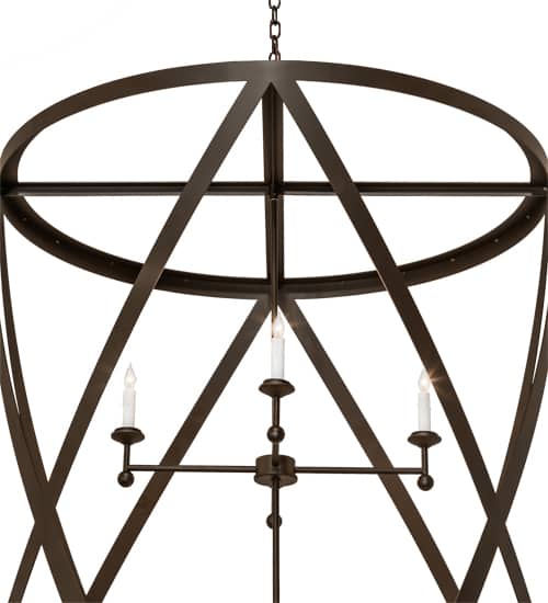 8 Light 42" Wide Taper Candle Pendant