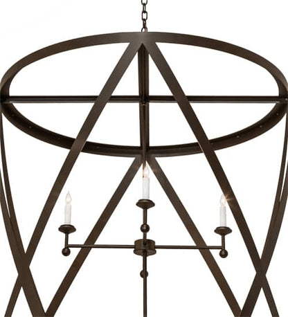 8 Light 42" Wide Taper Candle Pendant
