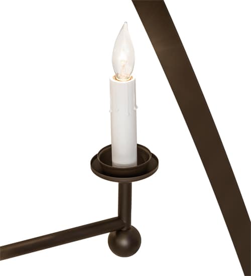 8 Light 42" Wide Taper Candle Pendant