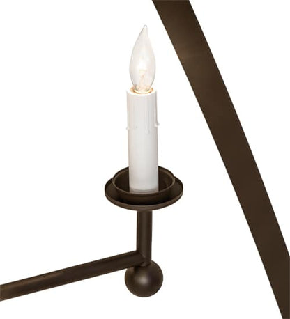 8 Light 42" Wide Taper Candle Pendant