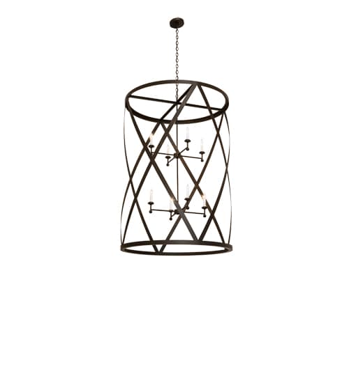 8 Light 42" Wide Taper Candle Pendant