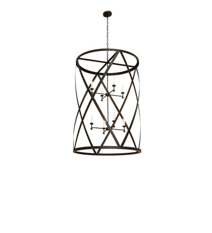 8 Light 42" Wide Taper Candle Pendant
