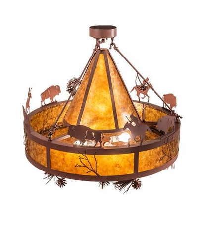 5 Light 36" Wide Pendant