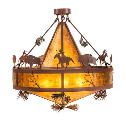 5 Light 36" Wide Pendant