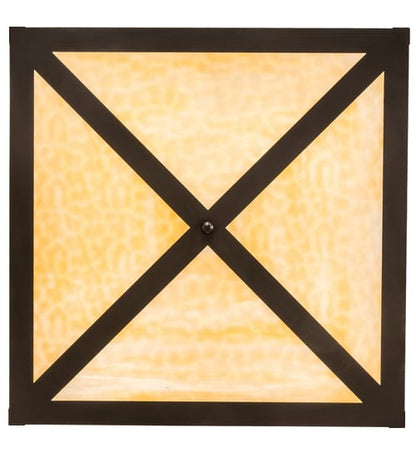 Calf and Cow 4 Light 34" Wide Semi-Flush Square Ceiling Fixture