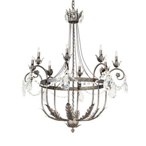 Antonia 8 Light 40" Wide Crystal Candle Style Chandelier