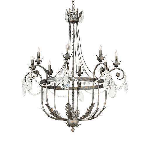 Antonia 8 Light 40" Wide Crystal Candle Style Chandelier