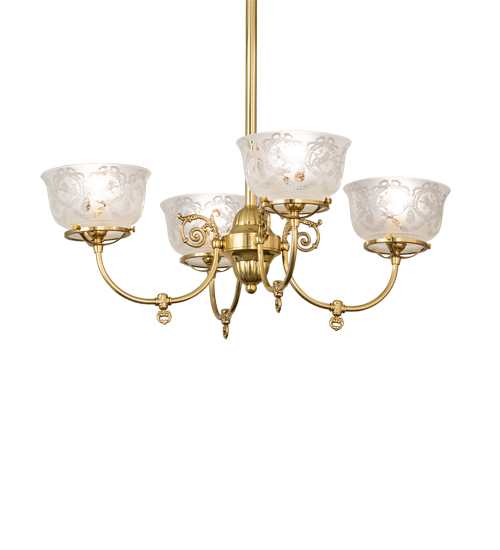 Revival Gas and Electric 4 Light 28" Wide Chandelier