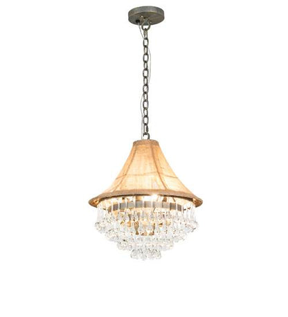 3 Light 18" Wide Crystal Pendant