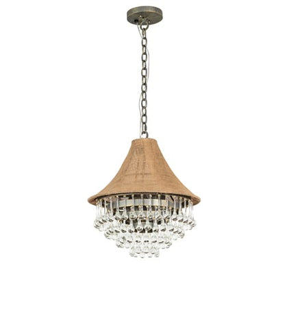 3 Light 18" Wide Crystal Pendant