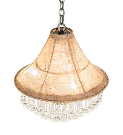 3 Light 18" Wide Crystal Pendant