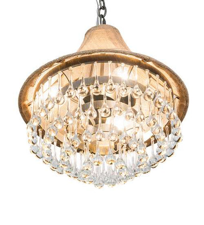 3 Light 18" Wide Crystal Pendant