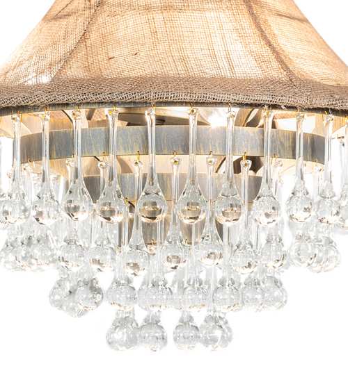 3 Light 18" Wide Crystal Pendant