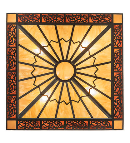 Zuvan 4 Light 43" Wide Semi-Flush Square Ceiling Fixture