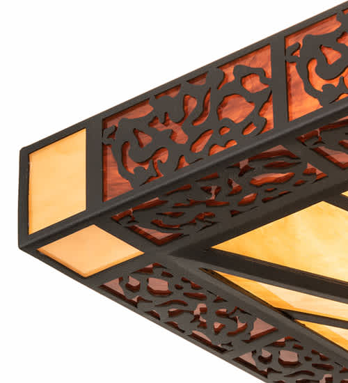 Zuvan 4 Light 43" Wide Semi-Flush Square Ceiling Fixture