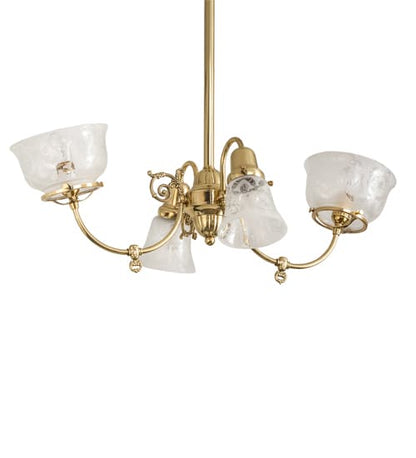 Long Revival Gas and Electric 4 Light 22" Wide Chandelier