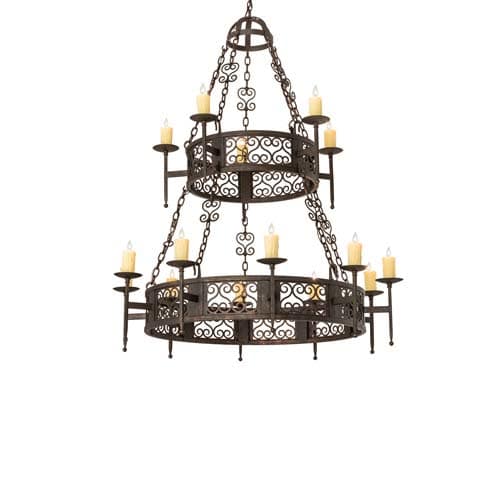 Toscano 15 Light 48" Wide Taper Candle Style Chandelier
