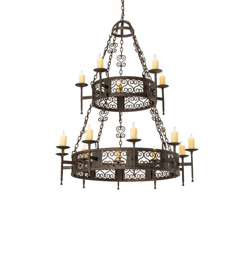 Toscano 15 Light 48" Wide Taper Candle Style Chandelier