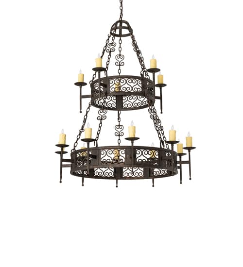Toscano 15 Light 48" Wide Taper Candle Style Chandelier