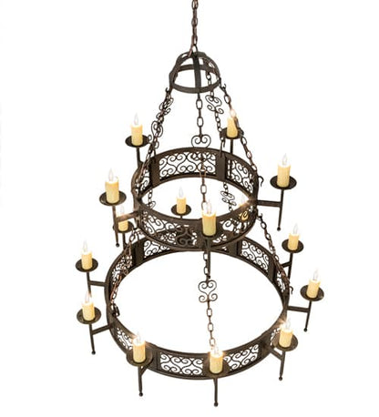 Toscano 15 Light 48" Wide Taper Candle Style Chandelier