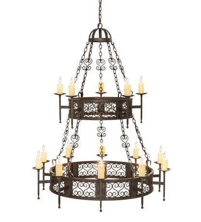 Toscano 15 Light 48" Wide Taper Candle Style Chandelier