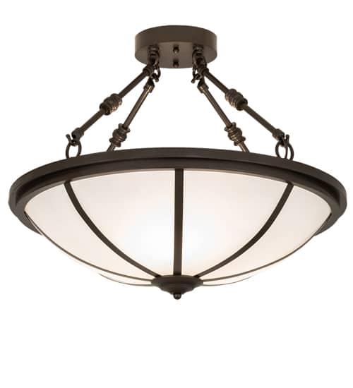 Commerce 3 Light 20" Wide Semi-Flush Bowl Ceiling Fixture