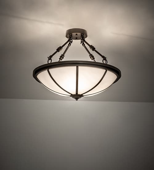 Commerce 3 Light 20" Wide Semi-Flush Bowl Ceiling Fixture
