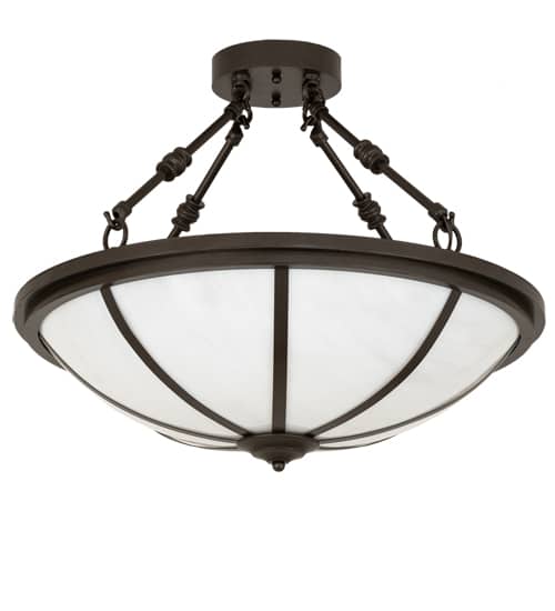 Commerce 3 Light 20" Wide Semi-Flush Bowl Ceiling Fixture