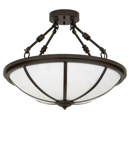 Commerce 3 Light 20" Wide Semi-Flush Bowl Ceiling Fixture