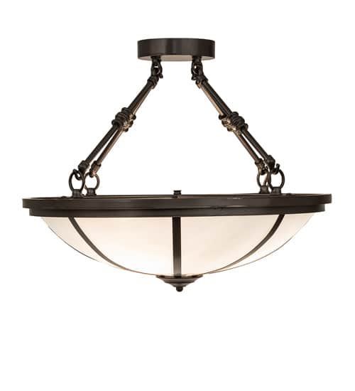Commerce 3 Light 20" Wide Semi-Flush Bowl Ceiling Fixture