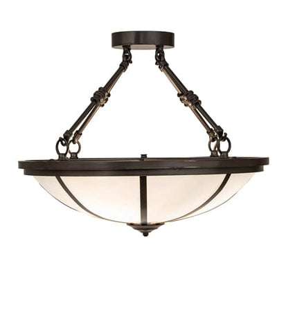 Commerce 3 Light 20" Wide Semi-Flush Bowl Ceiling Fixture
