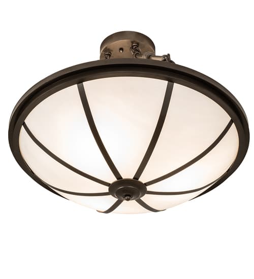 Commerce 3 Light 20" Wide Semi-Flush Bowl Ceiling Fixture