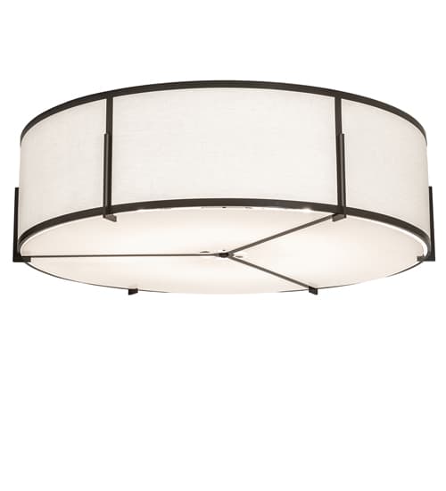 Cilindro Structure 12 Light 60" Wide Semi-Flush Drum Ceiling Fixture
