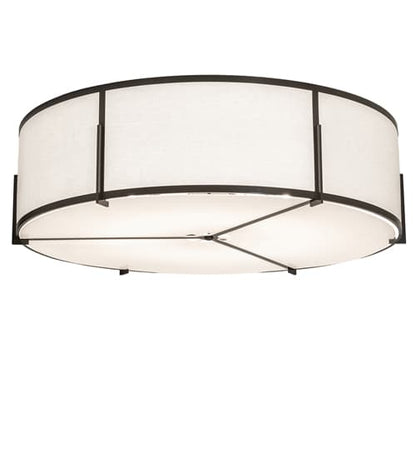 Cilindro Structure 12 Light 60" Wide Semi-Flush Drum Ceiling Fixture