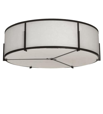 Cilindro Structure 12 Light 60" Wide Semi-Flush Drum Ceiling Fixture