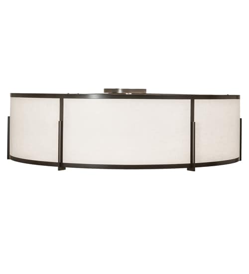 Cilindro Structure 12 Light 60" Wide Semi-Flush Drum Ceiling Fixture