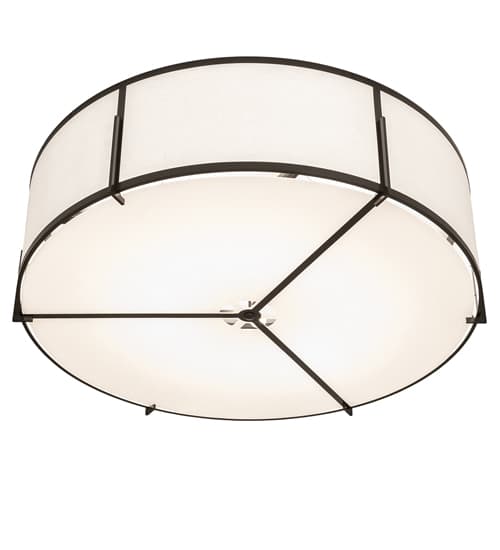 Cilindro Structure 12 Light 60" Wide Semi-Flush Drum Ceiling Fixture