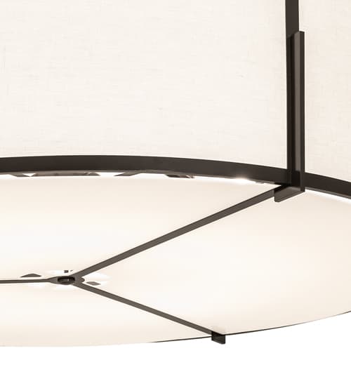 Cilindro Structure 12 Light 60" Wide Semi-Flush Drum Ceiling Fixture