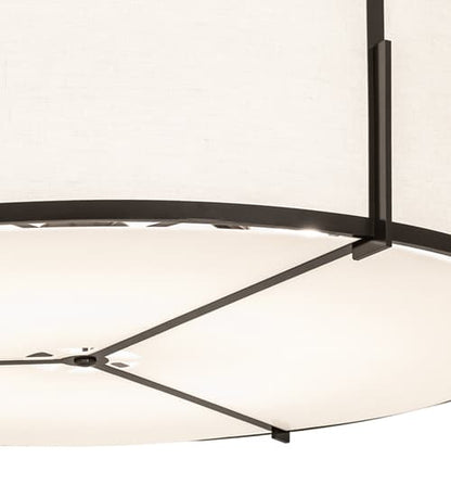 Cilindro Structure 12 Light 60" Wide Semi-Flush Drum Ceiling Fixture