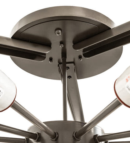 Cilindro Structure 12 Light 60" Wide Semi-Flush Drum Ceiling Fixture