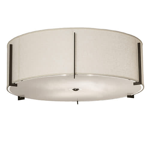Cilindro Structure 6 Light 42" Wide Semi-Flush Drum Ceiling Fixture