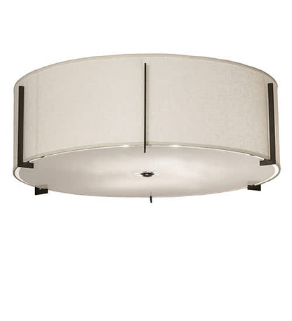 Cilindro Structure 6 Light 42" Wide Semi-Flush Drum Ceiling Fixture