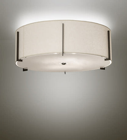 Cilindro Structure 6 Light 42" Wide Semi-Flush Drum Ceiling Fixture
