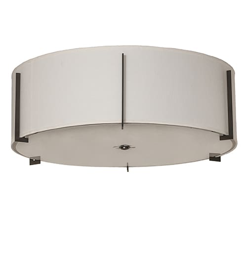 Cilindro Structure 6 Light 42" Wide Semi-Flush Drum Ceiling Fixture