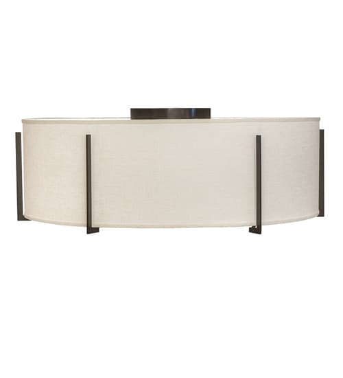 Cilindro Structure 6 Light 42" Wide Semi-Flush Drum Ceiling Fixture