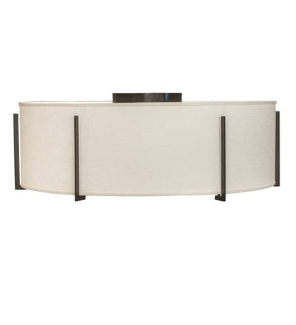 Cilindro Structure 6 Light 42" Wide Semi-Flush Drum Ceiling Fixture