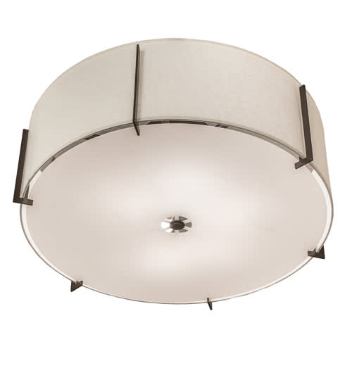 Cilindro Structure 6 Light 42" Wide Semi-Flush Drum Ceiling Fixture