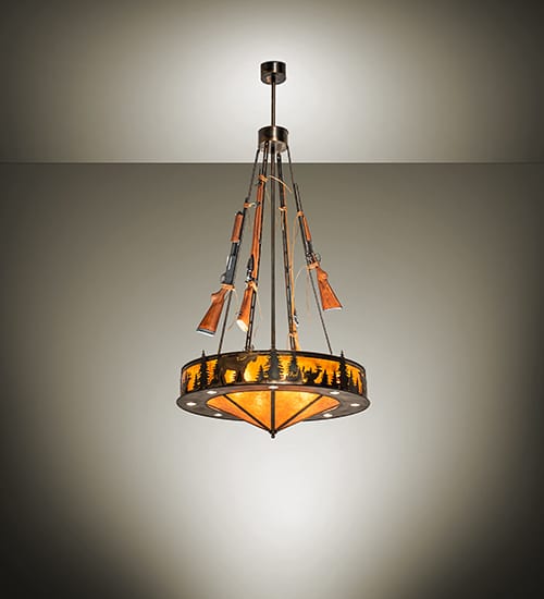 8 Light 48" Wide Abstract Pendant